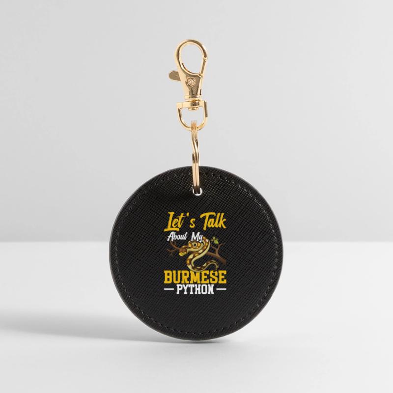 Propriétaire de python birman, terriarium de serpent, cacher un python Porte-clés rond