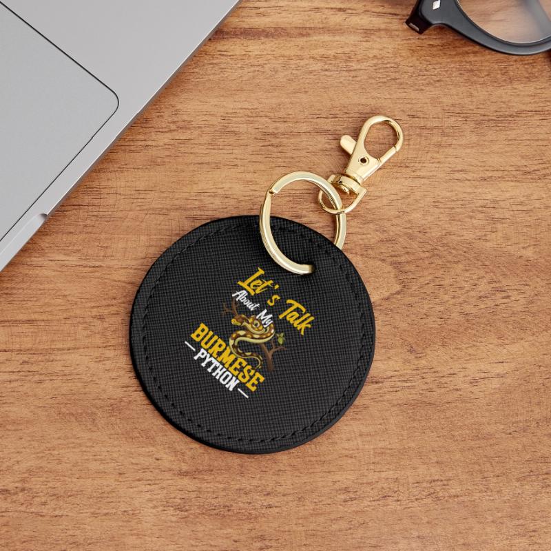 Propriétaire de python birman, terriarium de serpent, cacher un python Porte-clés rond
