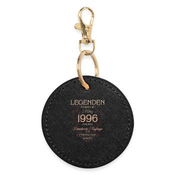 30. Geburtstag Geschenk März 1996 Vintage Retro - Runder Schlüsselanhänger - Schwarz - Vorne