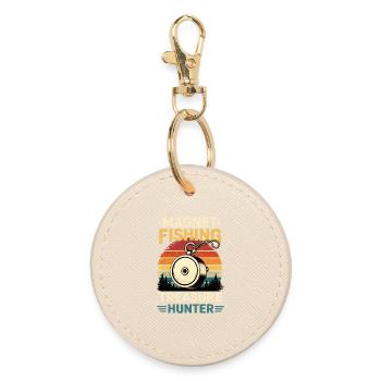 Chasseur de trésors de pêche magnétique vintage - Porte-clés rond - huître - Devant