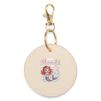 3e anniversaire de la sirène 3 ans - Porte-clés rond - huître - Devant