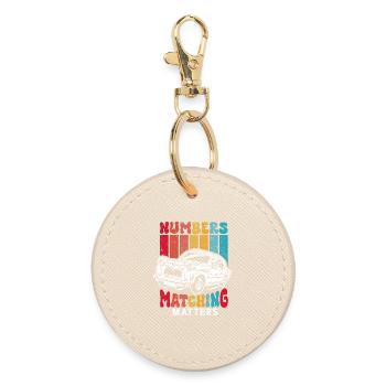 Auto Restoration Numbers Matching Matters - Round Keyring - oyster - Front