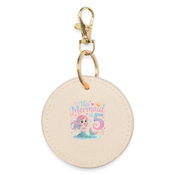5e anniversaire de la Sirène 5 ans - Porte-clés rond - huître - Devant