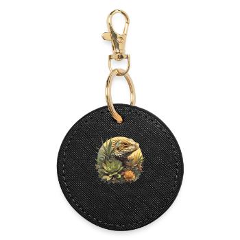 Lizards Lizard - Round Keyring - black - Front