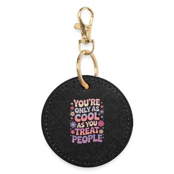 Dire Déclaration Respect Cadeau de gentillesse - Porte-clés rond - noir - Devant