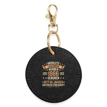 60e anniversaire 1966 Legend Vintage Gift - Porte-clés rond - noir - Devant