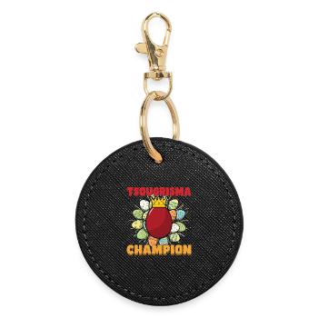 Tsougrisma Champion griechisches Ostern - Runder Schlüsselanhänger - Schwarz - Vorne
