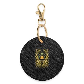 duck shooting - Round Keyring - black - Front