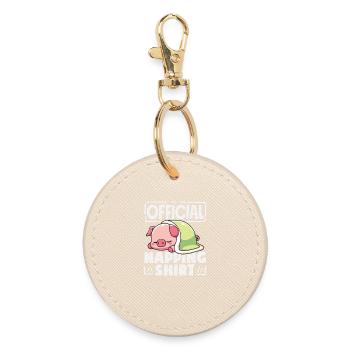 Offizielles Schlafshirt Schlafendes Schwein - Runder Schlüsselanhänger - Auster - Vorne
