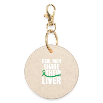  Liver Transplant Survivor Organ Donation Liver - Round Keyring - oyster - Front