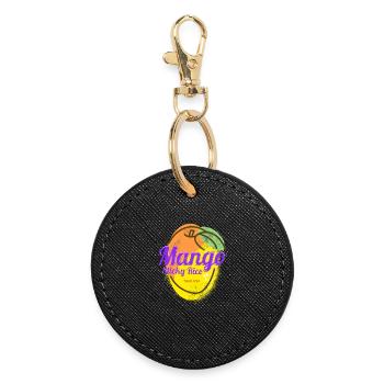 Riz gluant à la mangue pour les amateurs de gastronomie de fête en Thaïlande - Porte-clés rond - noir - Devant