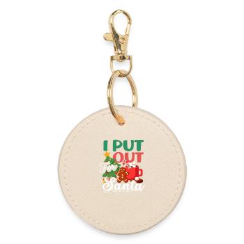 I put something out for Santa biscuits ambiguous - Round Keyring - oyster - Front
