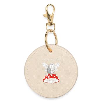 Limited Winged Mouse on Mushroom - Round Keyring - oyster - Front