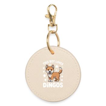 Dingo Sprüche Dingos Lustiges Dingo Geschenk - Runder Schlüsselanhänger - Auster - Vorne