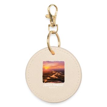 Rainforest Sunset Brazil - Round Keyring - oyster - Front