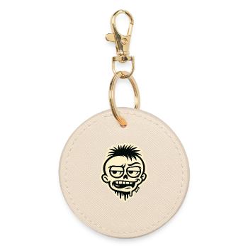 Skull Graffiti - Round Keyring - oyster - Front