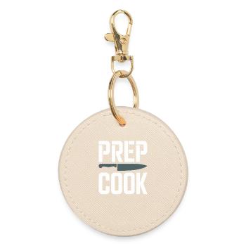 Prep Cook Kitchen Prep Back Of House Line - Round Keyring - oyster - Front