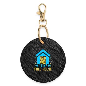 Bingo : j’aime Full House Bingo - Porte-clés rond - noir - Devant