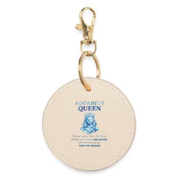 Aquarius Queen Sternzeichen Wassermann - Runder Schlüsselanhänger - Auster - Vorne