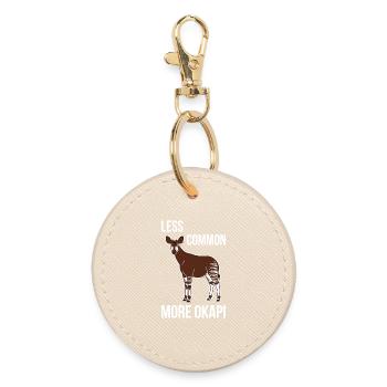 Okapi-liebhaber Okapi-tier Seltene Tierweltliebe - Runder Schlüsselanhänger - Auster - Vorne