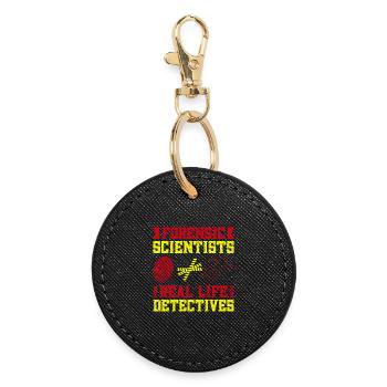 Détectives de la vie réelle en sciences médico-légales - Porte-clés rond - noir - Devant