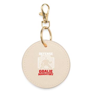 Hockey Goalie Gift Goalie Life Hockey Goalie - Round Keyring - oyster - Front