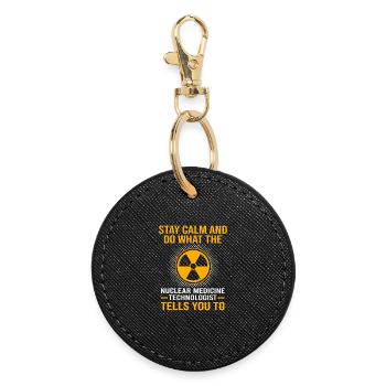 X-ray technician - Round Keyring - black - Front
