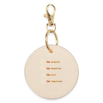 Pleine conscience, moments, souvenirs, bonheur - Porte-clés rond - huître - Devant