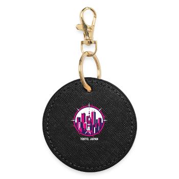Cercle de la silhouette Tokyo Japon - Porte-clés rond - noir - Devant