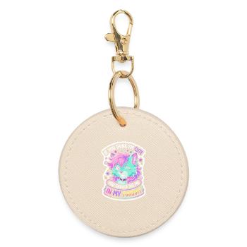 Chaton dans l’arc-en-ciel du costume de fourrure - Porte-clés rond - huître - Devant