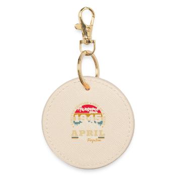 Avril 1945 Vintage Cadeau D'anniversaire - Porte-clés rond - huître - Devant