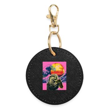 Doner Kebab Otter - Round Keyring - black - Front