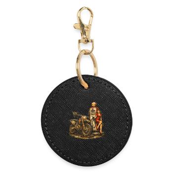Dirtbike Dirt Bike Motocross - Porte-clés rond - noir - Devant
