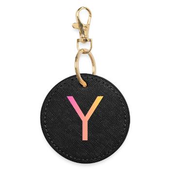 Y - Round Keyring - black - Front