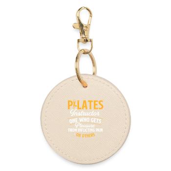 Instructeur de Pilates Définition de la douleur Humour - Porte-clés rond - huître - Devant