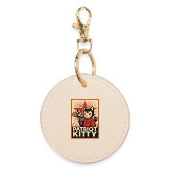 Art de la fusée Patriot Kitty - Porte-clés rond - huître - Devant