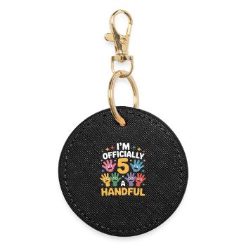 Dans officiellement quelques cinquièmes ans - Porte-clés rond - noir - Devant
