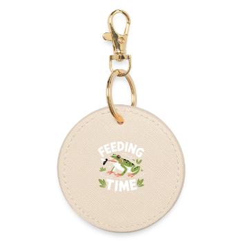 Feeding Time Frog Terraristics - Round Keyring - oyster - Front