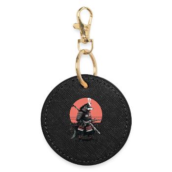 Samouraï Loup de l’Aube - Porte-clés rond - noir - Devant