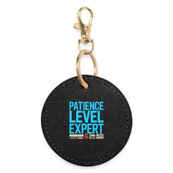 Enseignant principal Niveau de patience Éducateur expert - Porte-clés rond - noir - Devant