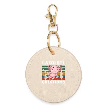 Art cadeau Amoureux des animaux Axolotl - Porte-clés rond - huître - Devant