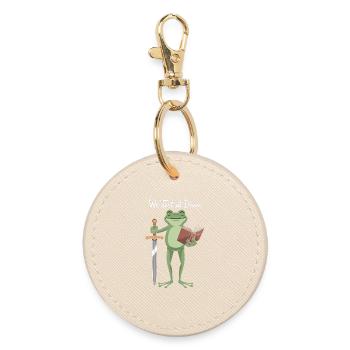 Grenouille de Test de l’Aube : Épée & Livre - Porte-clés rond - huître - Devant