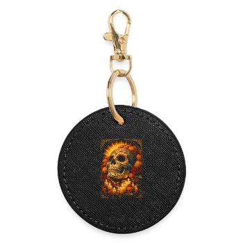Dia De Los Muertos - Runder Schlüsselanhänger - Schwarz - Vorne