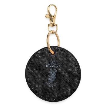 Jellyfish Ocean Jellyfish Flowy Soft Ocean Marine - Round Keyring - black - Front