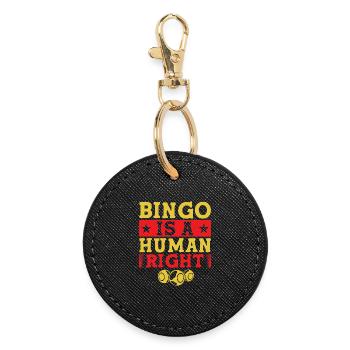 Le bingo est un droit humain - Porte-clés rond - noir - Devant