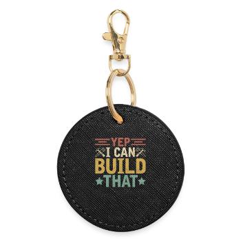 YEP I CAN BUILD THAT Handwerker Mechaniker - Porte-clés rond - noir - Devant