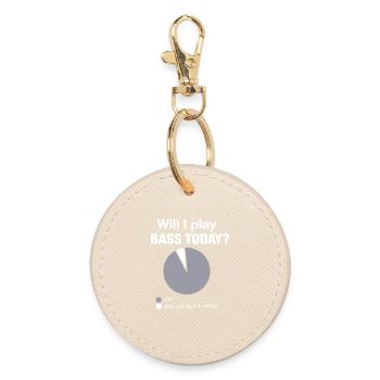 Schéma drôle du bassiste de Bass Today - Porte-clés rond - huître - Devant