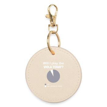 Viola Viola Playing Today Musicians - Round Keyring - oyster - Front