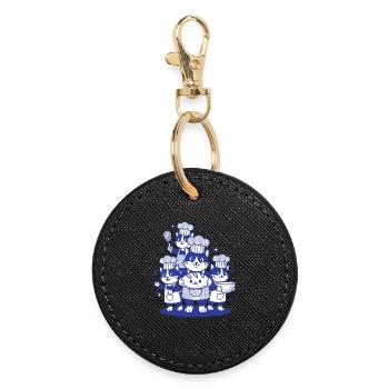 Sourdough Bread Baking Baker Starter Local Era - Round Keyring - black - Front