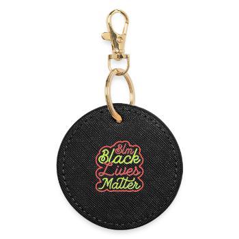 Black Lives Matter Civil Rights Equality Movement - Round Keyring - black - Front